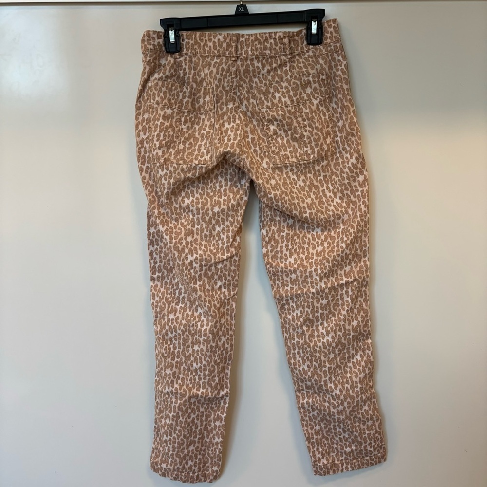 Anthropologie Wanderer Cropped Utility Pants‎ Animal Print Size 28 - Picture 3 of 13